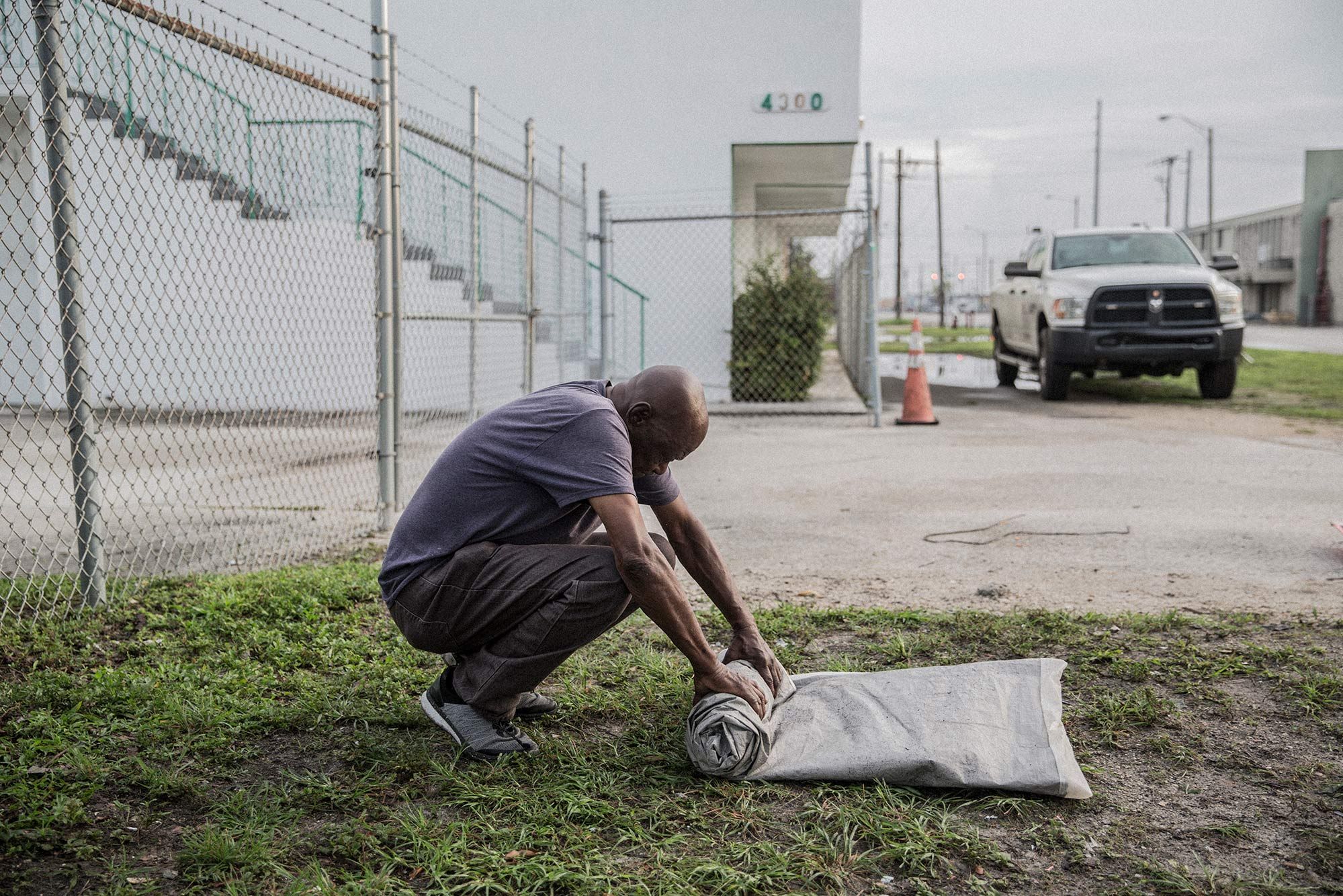 Fritz Vincent rolls up his tent before heading to his son’s place to check his mail. Convicted of several sexual assault charges, Vincent can’t live with his son, whose home is too close to a school.