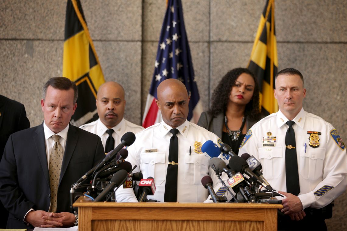 Baltimore City Police Commissioner Anthony Batts speaks at a news conference about the death of Baltimore resident Freddie Gray in Baltimore, Md., on April 24, 2015. 