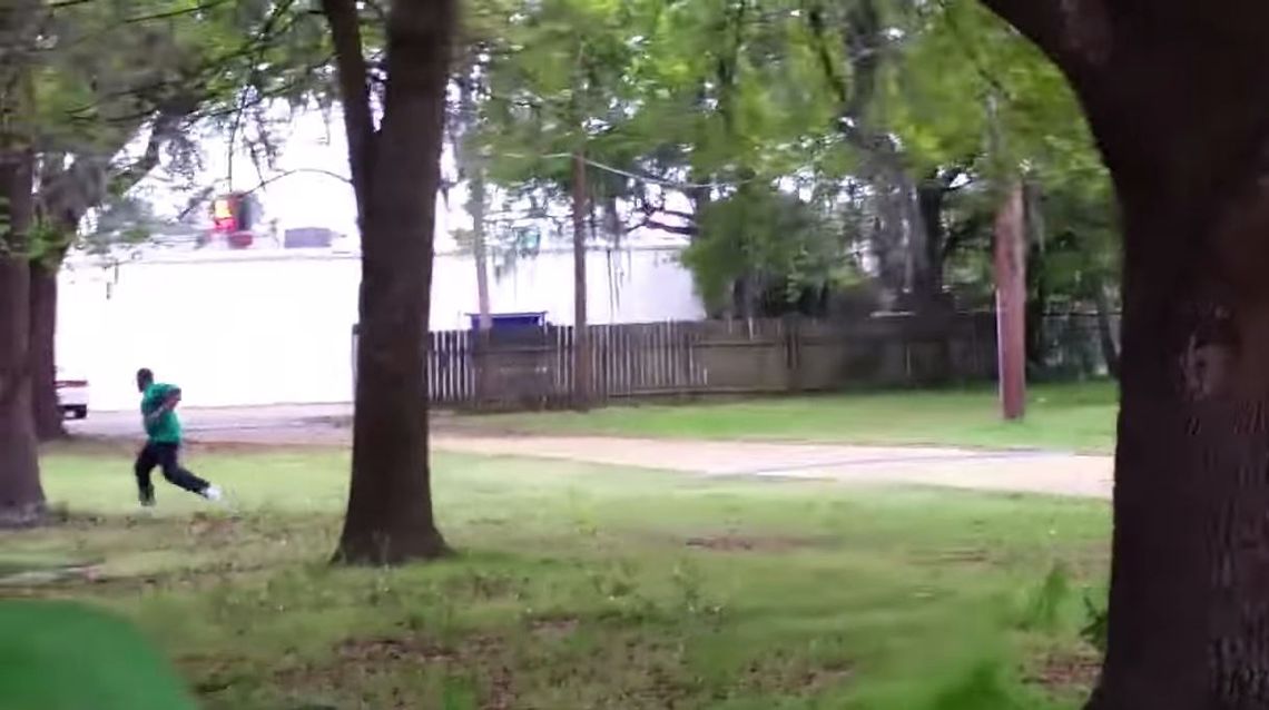 Walter L. Scott running from police officer Michael T. Slager in North Charleston, S.C., on April 4. 