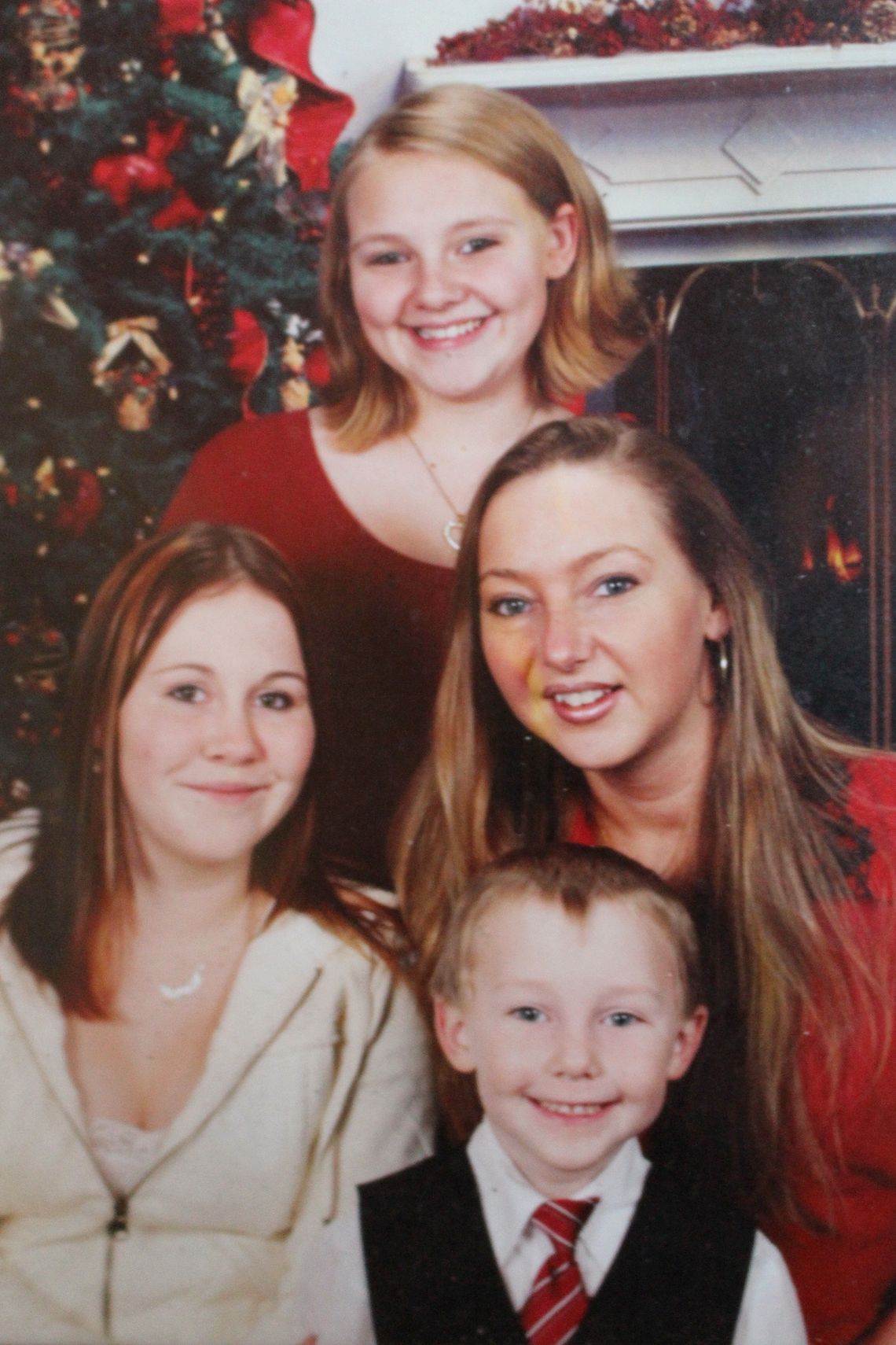 Cass with her children, Matthew, Kaylee, left, and Courtney in 2006. 