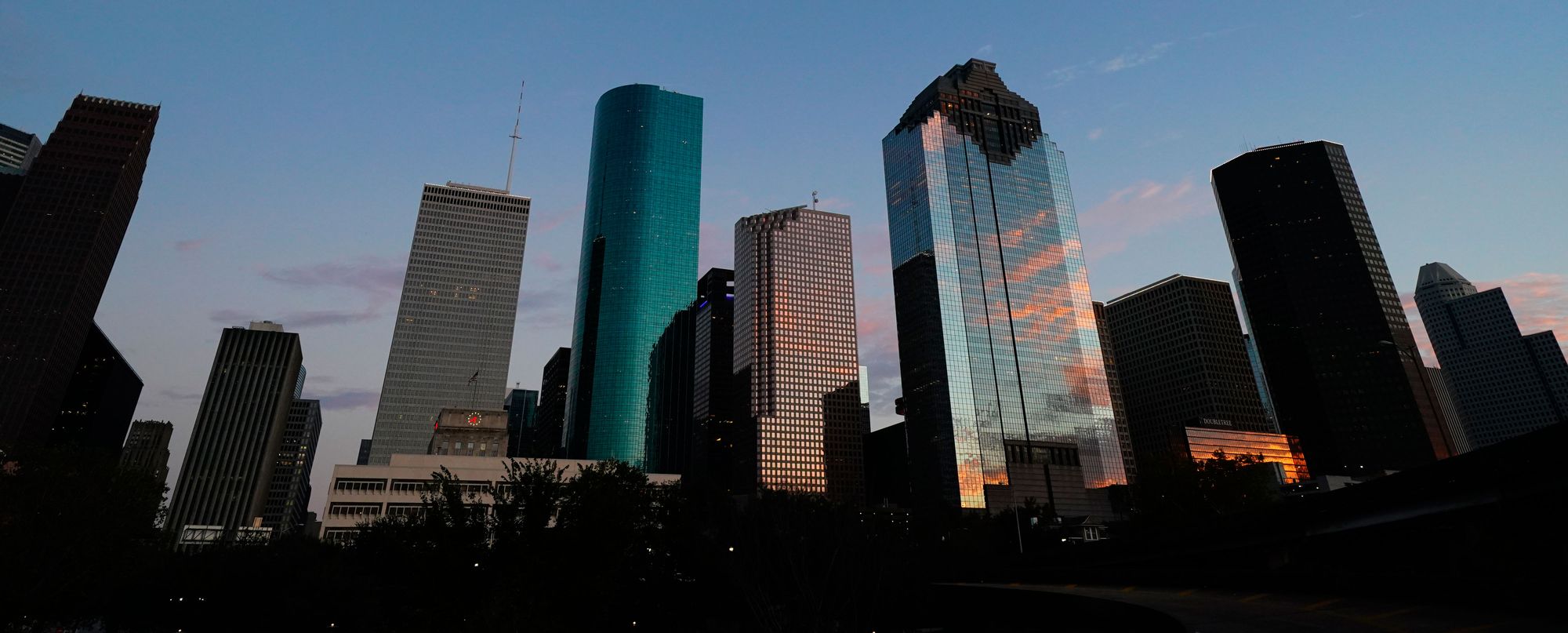 The skyline of downtown Houston in 2017. 