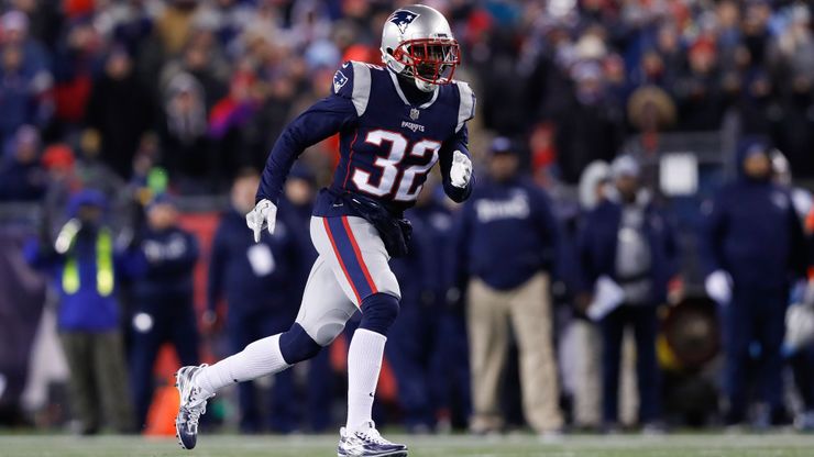 New England Patriots free safety Devin McCourty during an NFL AFC divisional playoff football game against the Tennessee Titans in January in Foxborough, Mass. 