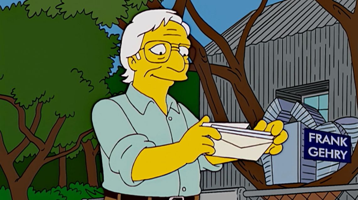 Frank Gehry as depicted in an episode of “The Simpsons.” 