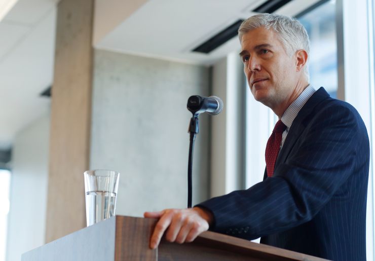 Judge Neil Gorsuch in Denver, days before he was nominated by President Donald Trump to fill Justice Antonin Scalia’s seat on the U.S. Supreme Court.