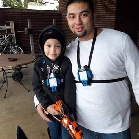 Nicolas Chavez with his son, also Nicolas. 