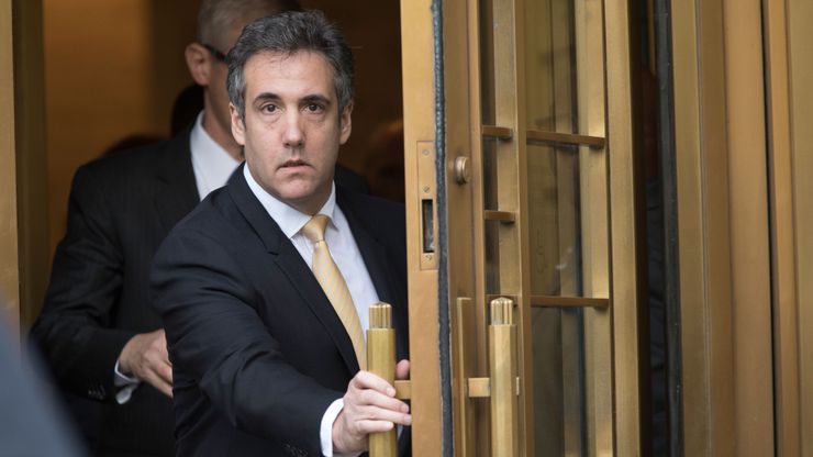 Michael Cohen, who has pleaded guilty to charges including campaign finance fraud, leaving federal court in New York. 