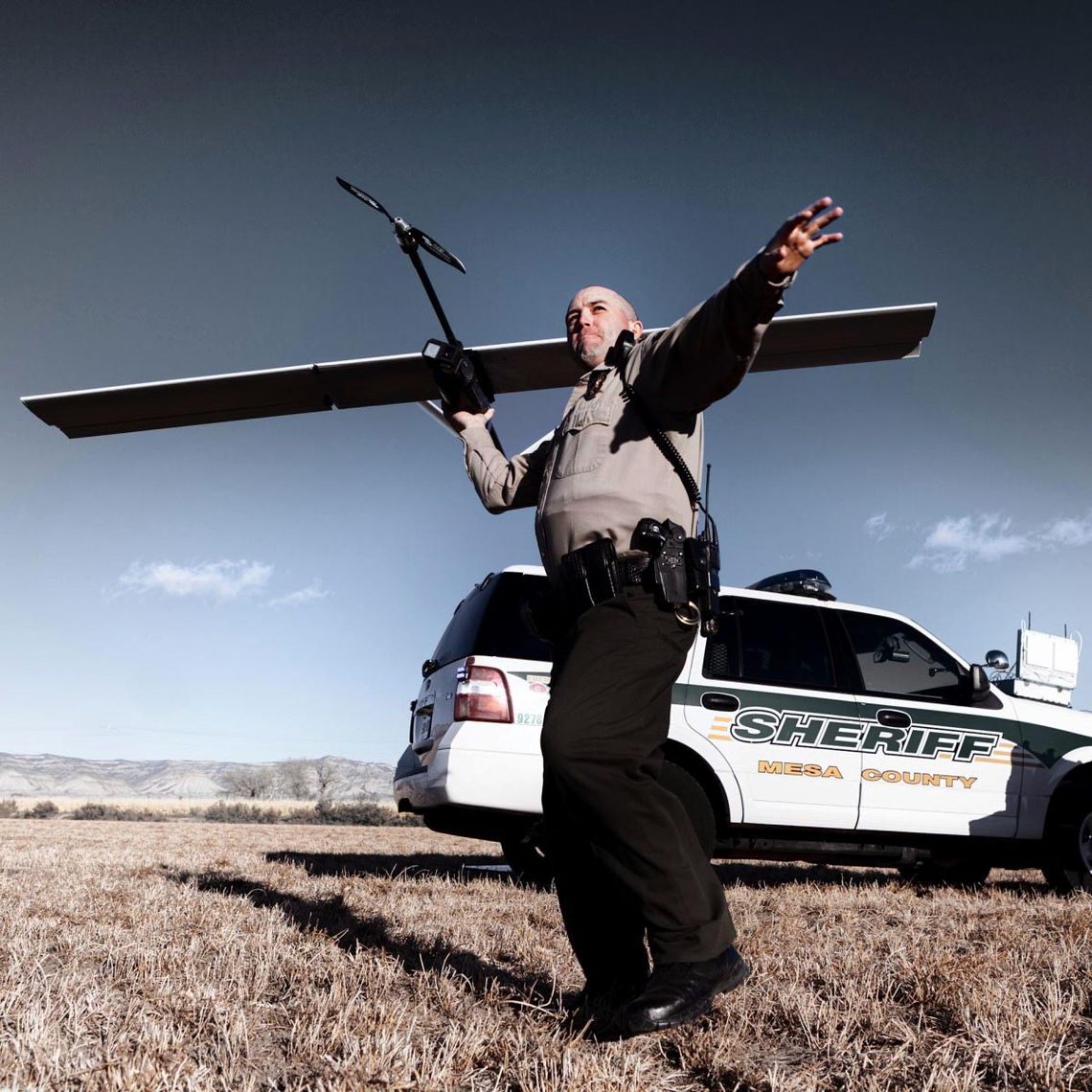 Deputy Derek Johnson of Colorado’s Mesa County Sheriff’s Office, one of the only departments in the country with permission to fly drones. 