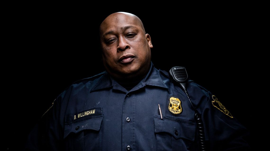 Officer Brian Willingham of the Flint Police Department, from the film, “Flint Town.”