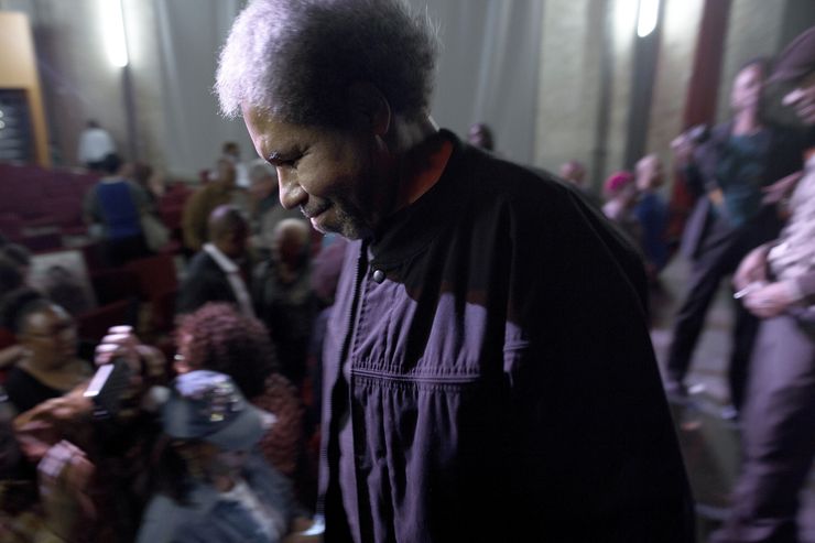 Albert Woodfox at the Ashe Cultural Arts Center in New Orleans, La. on Feb. 19.  He was released from Louisiana State Penitentiary in Angola, La. earlier in the day.


