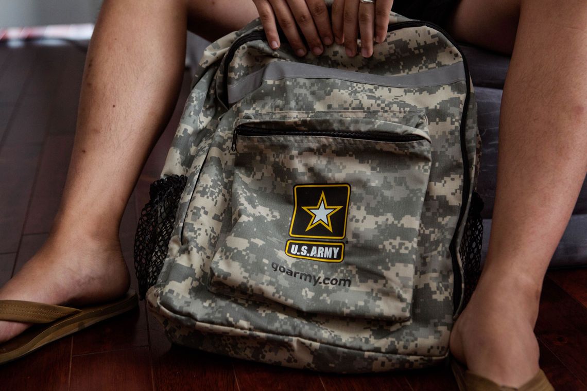 Cho has been issued a backpack by the Army but so far no uniform. After enlisting in June 2016, he is still waiting for word from the Army on when he will begin basic training. He is among about 360 DACA holders who enlisted and are now caught in delays. 