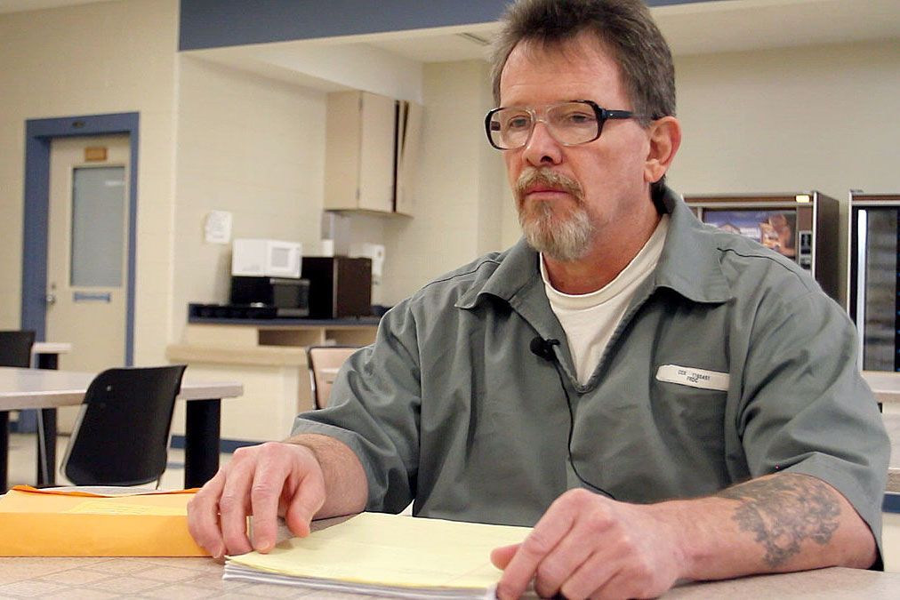 Brian McBenge in January at the Fulton Reception and Diagnostic Center in Missouri, where he and Cecil were housed for several months after their conviction.
