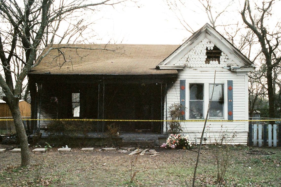 The exterior of the Willingham home after the fire.